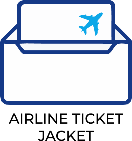 Airline Ticket Jacket Envelopes