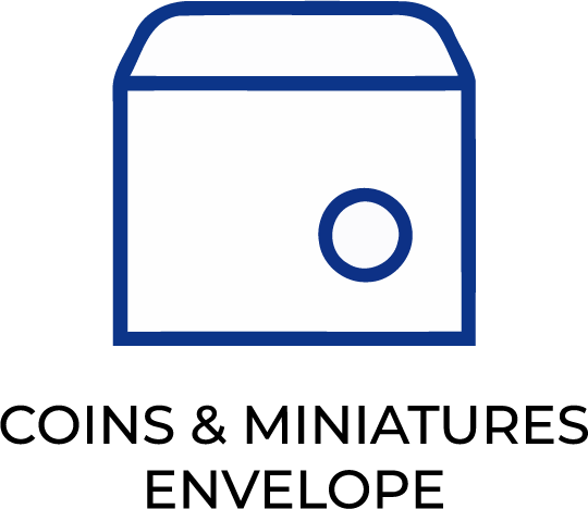 Coins and Miniatures Envelope